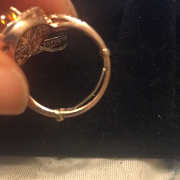 Rose Gold Rare Madeira Citrine Ring - Picture 8 of 8